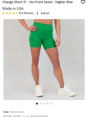 Fleo Kelly Green High-Waist Charge Shorts